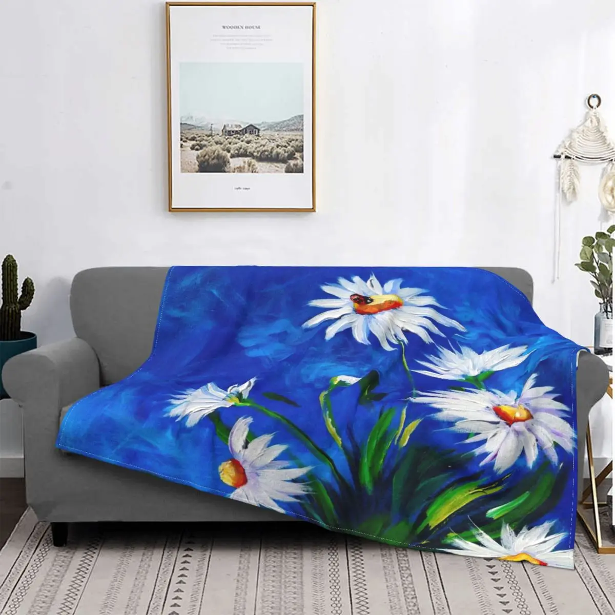

Manta de flores с pintura al Oil, colcha de cama a cuadros, manta de Anime, colcha de verano, 2301
