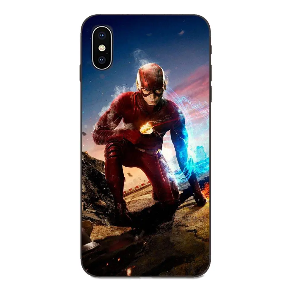 as picture Для Apple iPhone 4 4S 5 5S SE 6 6S 7 8 Plus X XS Max XR Мягкий силиконовый чехол из ТПУ Черный хипстерский чехол флэш флеш-флеш супергерой - Цвет: as picture