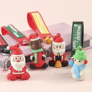 WANGAIYAO new Christmas keychain pendant creative cartoon snowman doll key chain bag men and women ornaments holiday gifts