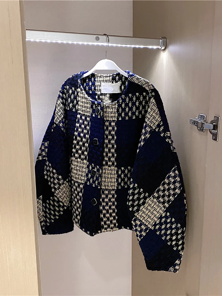 

Blue Lady's wind coat women's short fall 2020 versatile slim French top