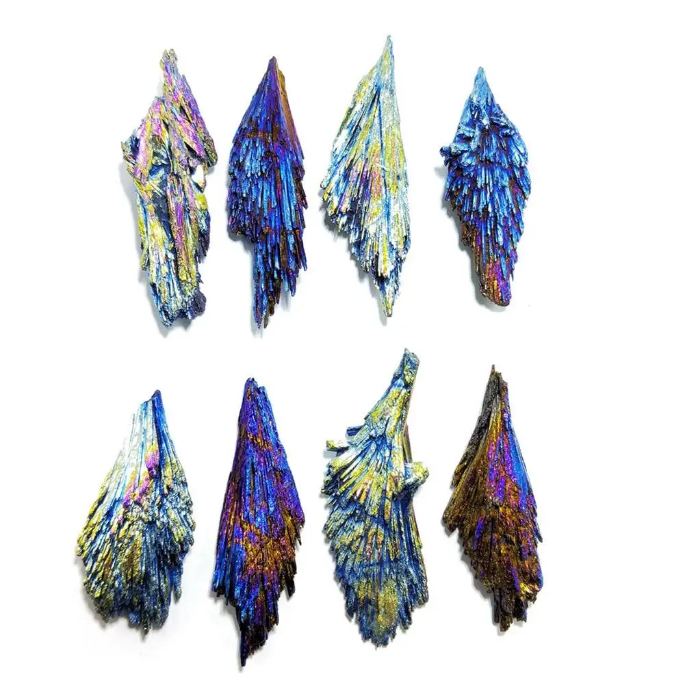 1 шт. натуральный кварцевый кристалл струйный камень Радужный титановый кластер