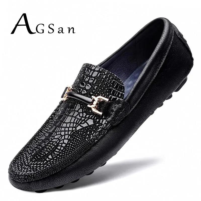 

Genuine Leather Men Loafers Casual Shoes Designer Italian Driving Shoes Slip On Office Loafers High Quality Mens Flats Moccasins