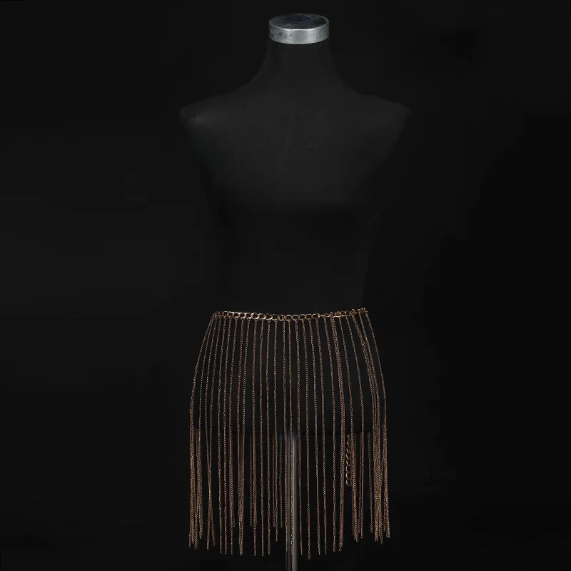 

Sexy Body Chain Skirt Belly Belt Metal Jewelry Festival Outfit Waist Beach Club Party Rave Wear Accessories