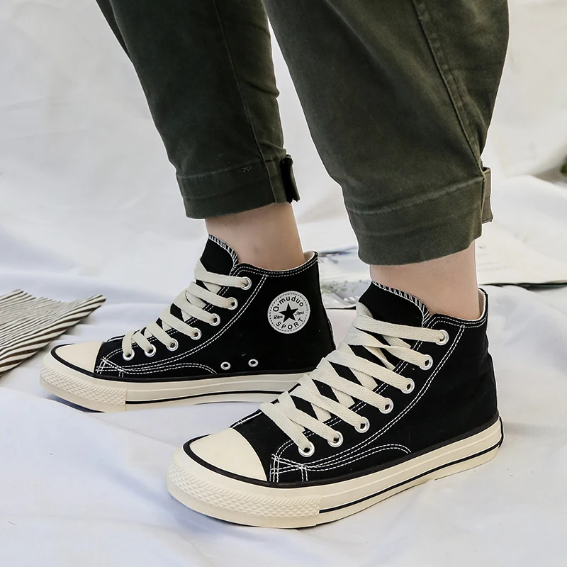 Классические кроссовки; Мужская обувь; высокие мужские повседневные кроссовки в классическом стиле; Прочная парусиновая обувь; цвет черный, белый, синий, оранжевый