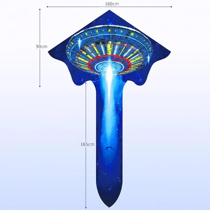 

1PC Rocket Flying Kite for Children Gift Summer UFO Shape Spaceship Long Tail Kite Kids Outdoor Fun Game Play