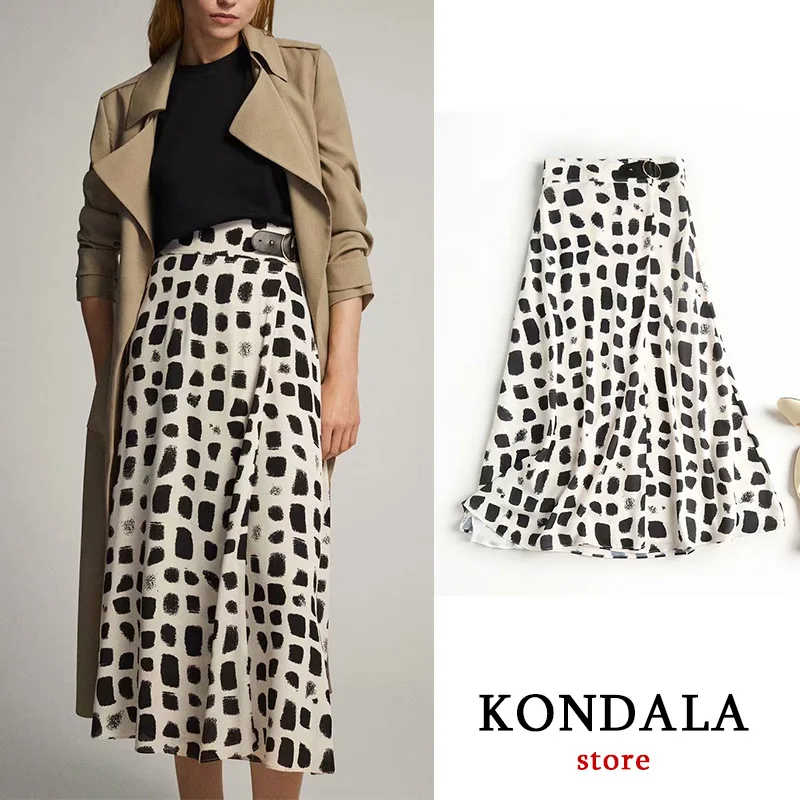 Офисные женские туфли шифоновая юбка с принтом на каждый день длинные za