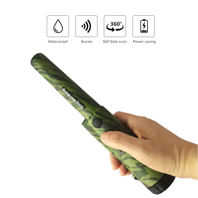 

newest camo colour Hunter Professional Pinpointer Gold Metal Detector Finder Underground Scanner Sound Vibrate Alarm Hunting