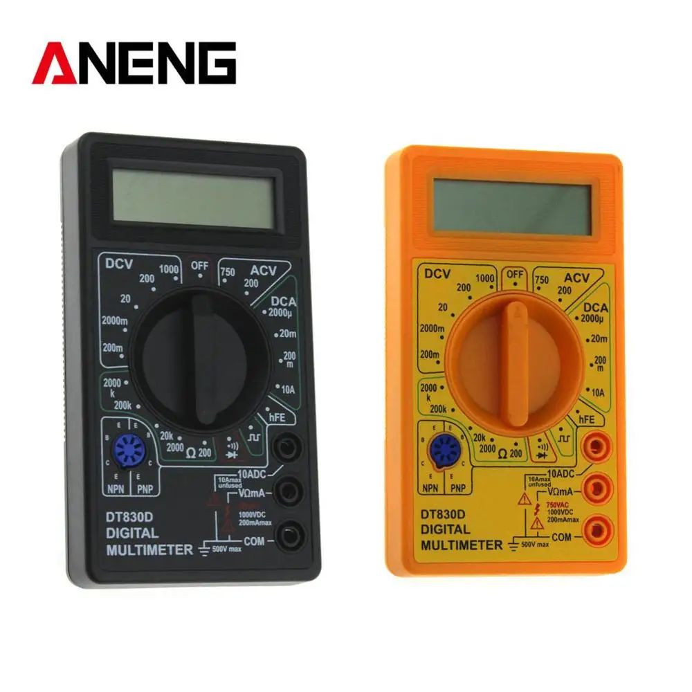 

ANENG DT-830D Мини цифровой мультиметр AC/DC Вольт Ампер Ом диод hFE тестер непрерывности