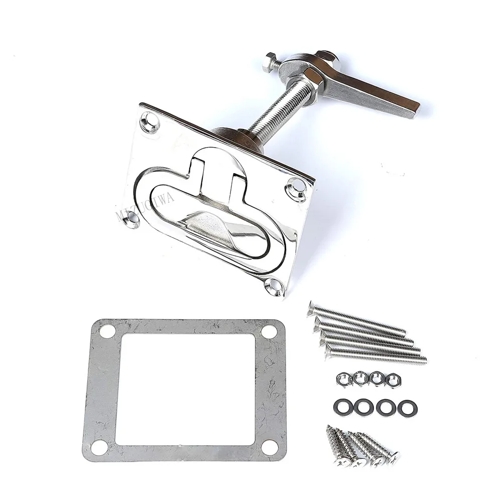 Boat Cam Latch Locking atch Handle Heavy Duty Turning Lock Lift Ring W/LCA Back Plate Screws Bolts | Спорт и развлечения