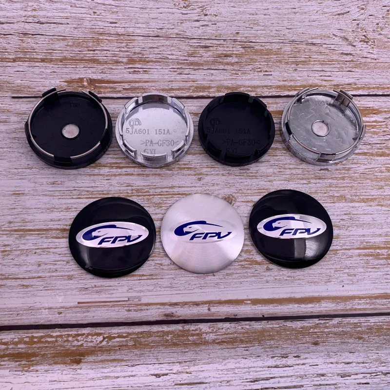 4pcs 56mm or 60mm New FPV Logo Car Wheel Center Cap Rim Badge Dust-Proof Covers Decal Decoration Emblem Refit Creative Sticker - купить по