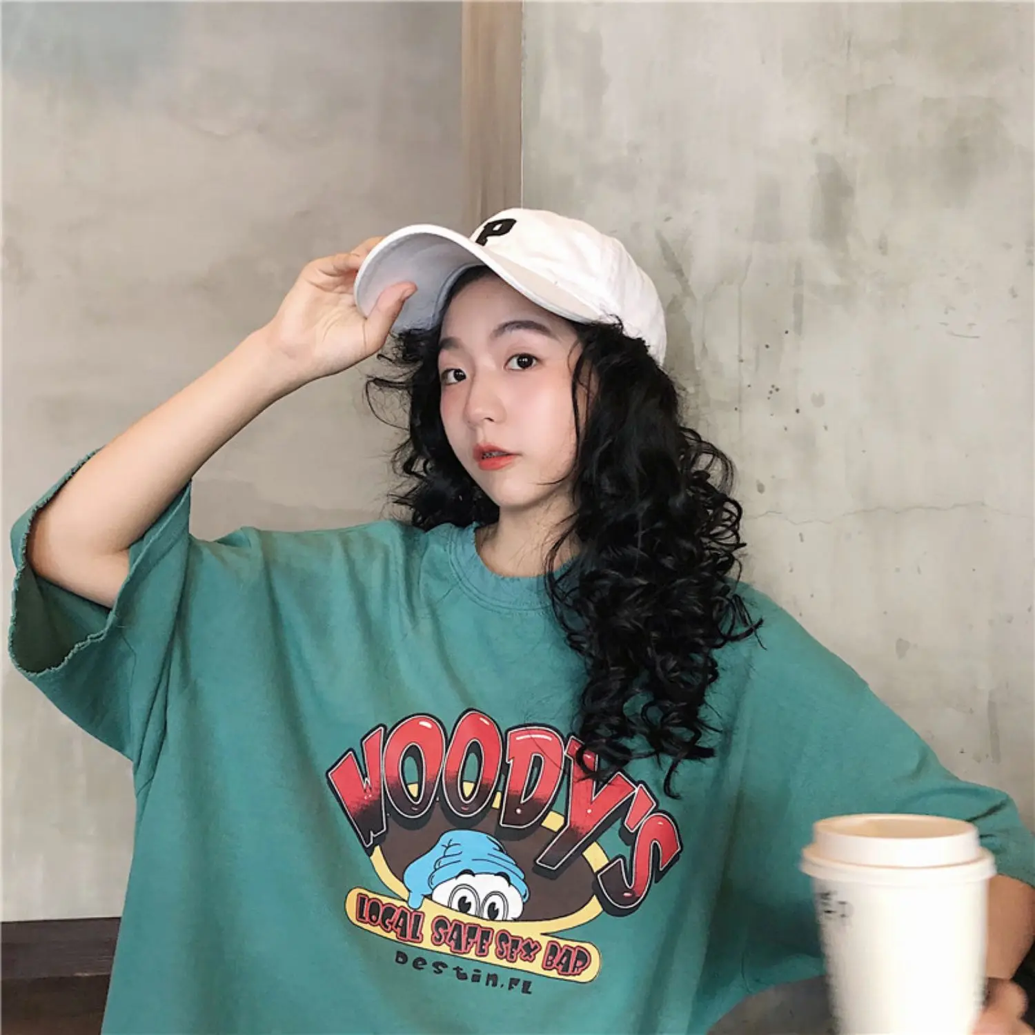 

Summer Kawaii Cartoon Animation Graphic Fun Short-Sleeved Women's T-Shirt Korean Style Harajuku Style Oversized e Gril Tops