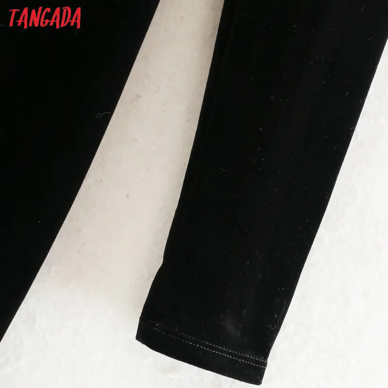 Tangada, модные женские бархатные вечерние платья, Сетчатое лоскутное платье с длинным рукавом, винтажное платье с открытой спиной, Vestidos 2XN169