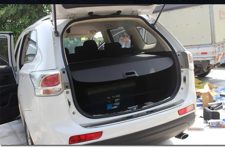 Задняя крышка груза для Mitsubishi Outlander 2013 2014 2015 защитный экран багажника козырек