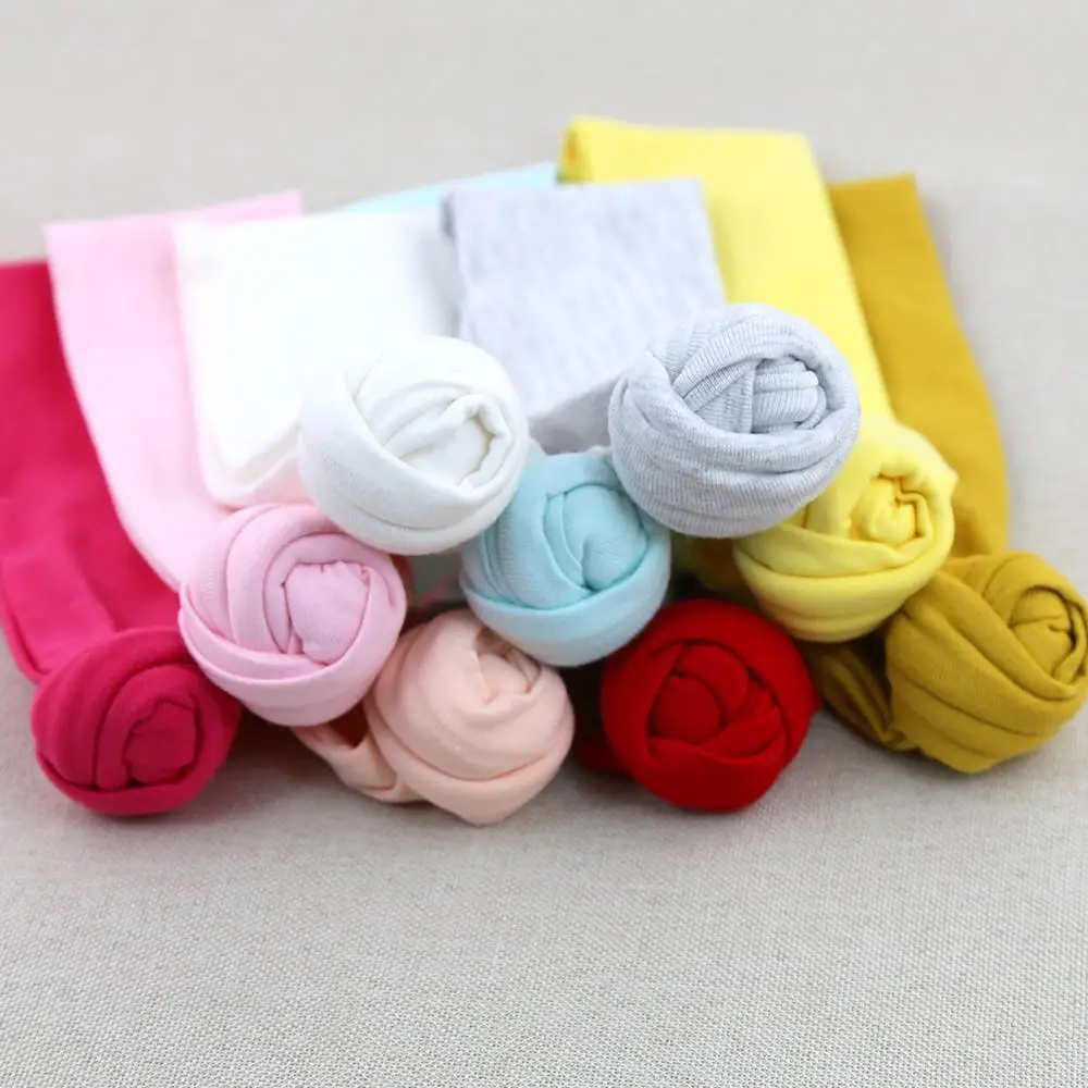 Новинка 2020 года Хлопковая однотонная повязка на голову с узелком Повязка ручной