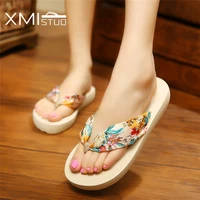 xmistuo sweet flip flops student colorful female minimalist resort riband beach sandal gril slipper house slippers big size