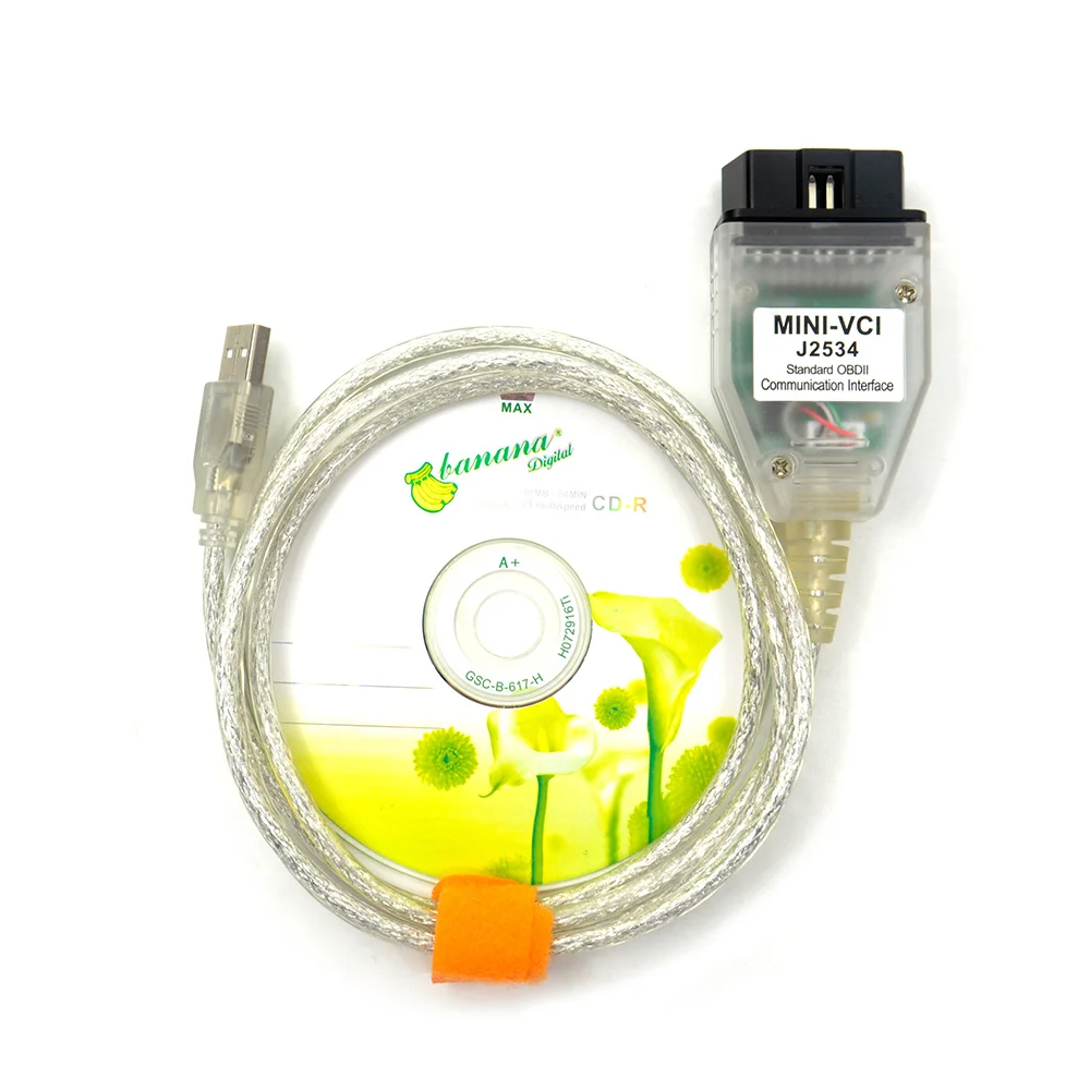 Новый мини VCI для OBD2 автомобильный диагностический кабель Mini J2534 FTDI FT232RL TIS Techstream