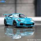 Модель спортивного автомобиля WELLY 1:24, Порше 911GT3 RS, модель автомобиля из сплава, декоративная коллекция, игрушечные инструменты в подарок