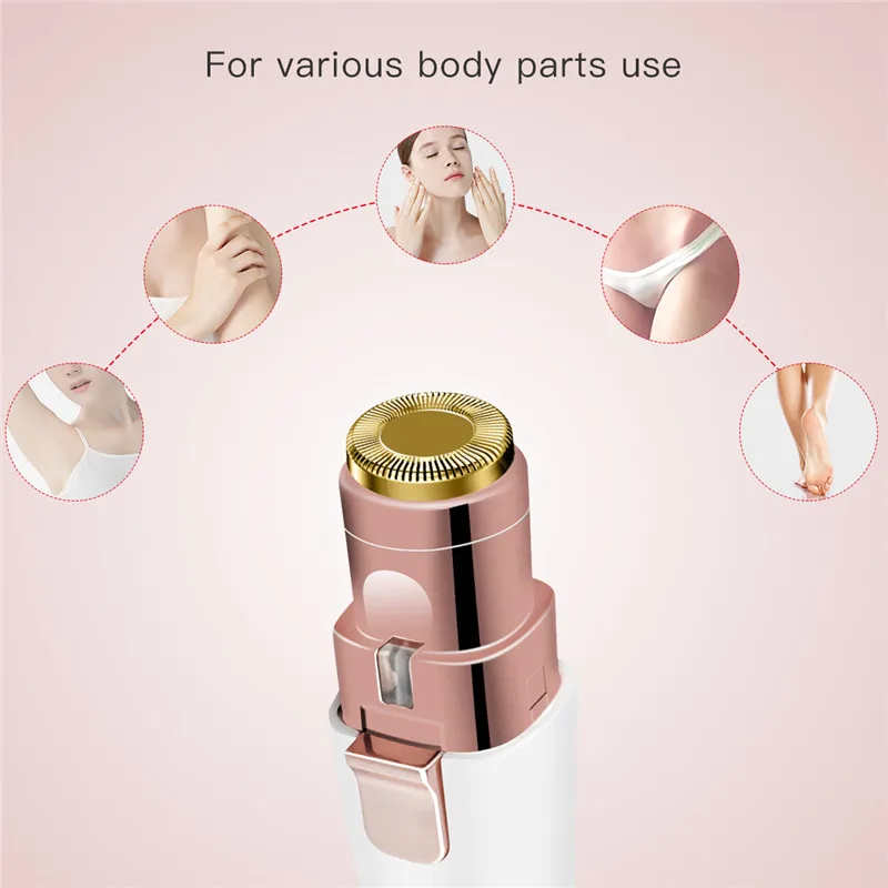 

2 In 1 Eyebrow Epilator Electric Makeup Lips Eye brow Hair Removal Trimmer Portable Shaver Razors USB Rechargeable For Women 45