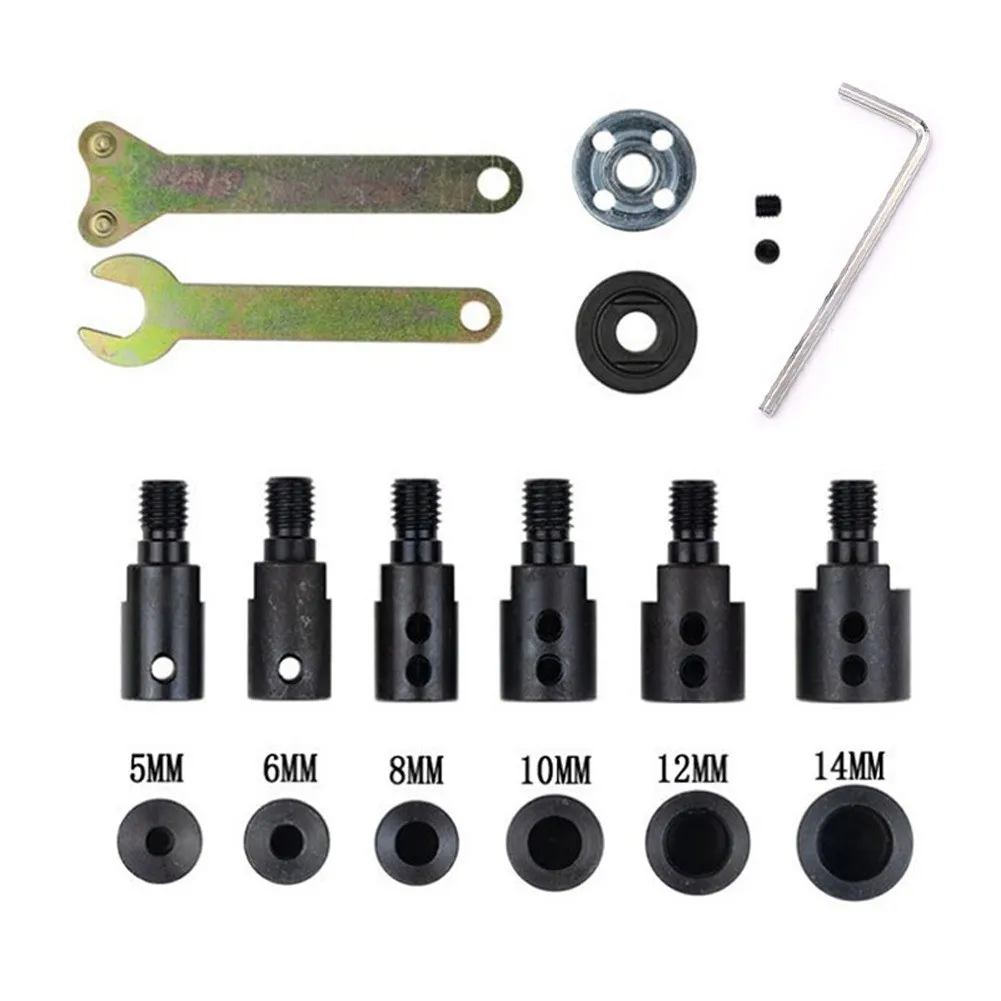 

8pcs/set M10 5-14mm Saw Blade Coupler Drill Spindle Adapter Wrench Screw Plug Splints Angle Grinder Saw Blade Connecting Rod