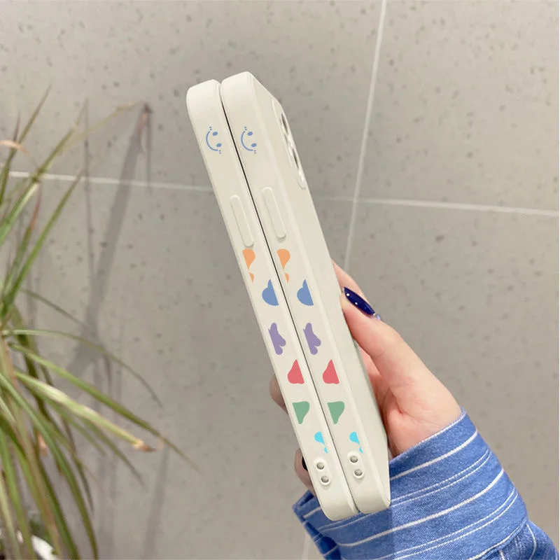 summer ice cream smile face phone case for xiaomi redmi note 8 7 pro 9a mi 10 10s 8 11 lite luxury cartoon square silicone cover free global shipping