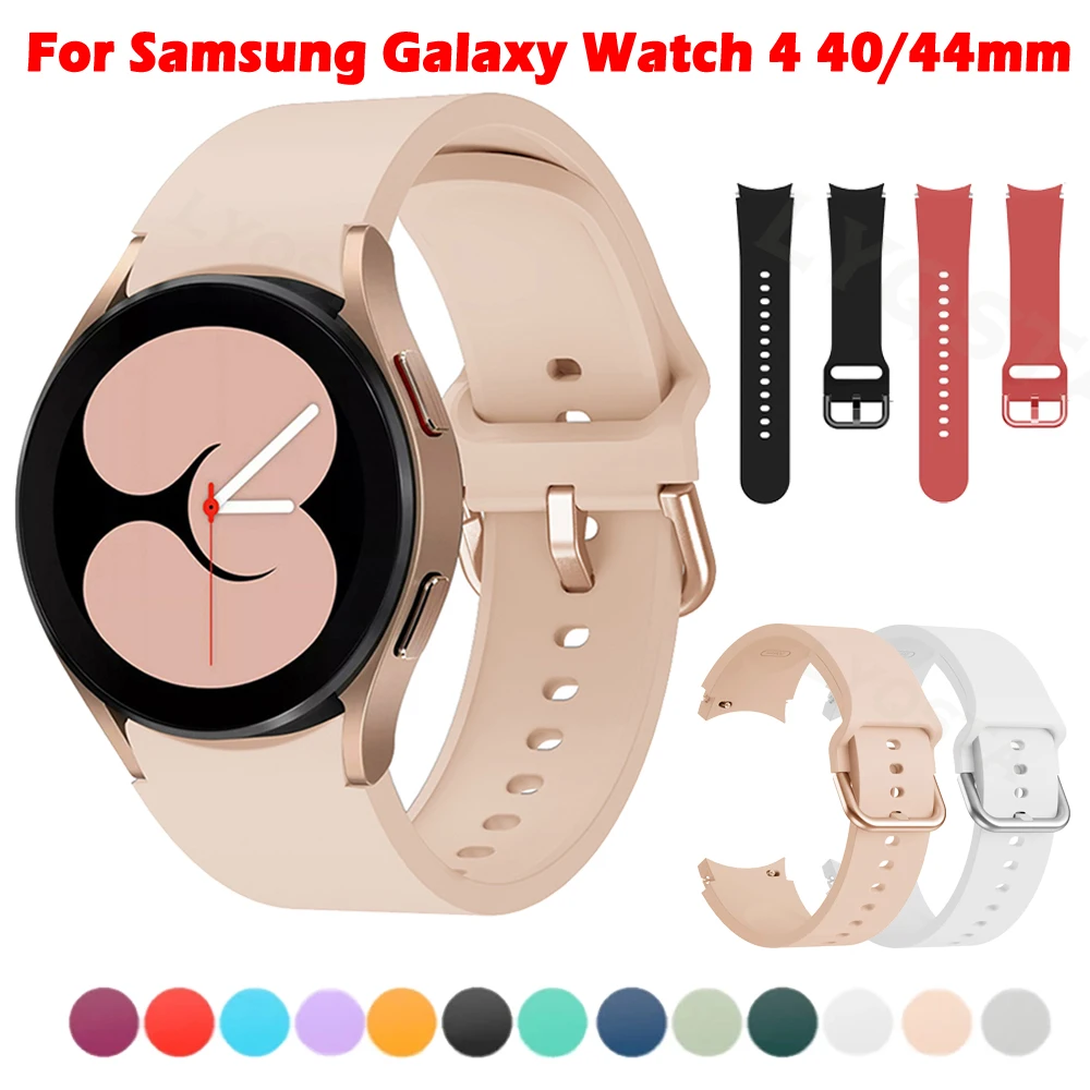 

20mm Watch Band For Samsung Galaxy Watch 4 Classic 46mm 42mm Smartwatch No Gap Silicone Sports Bracelet Watch4 44mm 40mm Strap