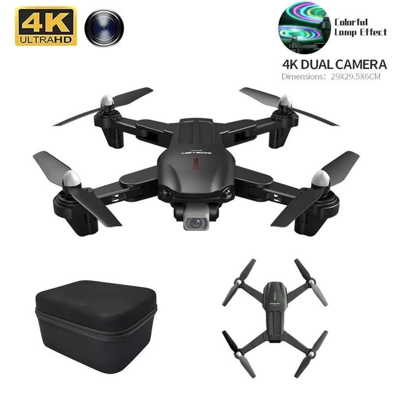 

2022 New 1809 LED Drone 4K HD Dual Camera WIFI FPV Six-Axis 2.4G Foldable Quadcopter Light Flow RC Profesional Dron For gifts