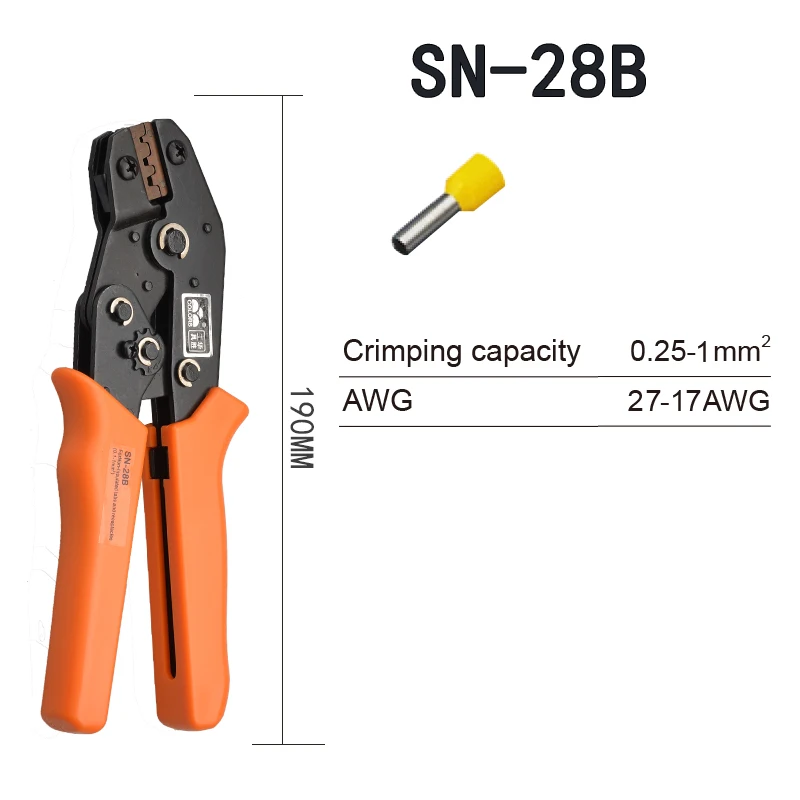 SN 48B 28B 02C клещи для опрессовки челюсти (Челюсть ширина 6 мм/плоскогубцы 190 мм) TAB 2 8 4