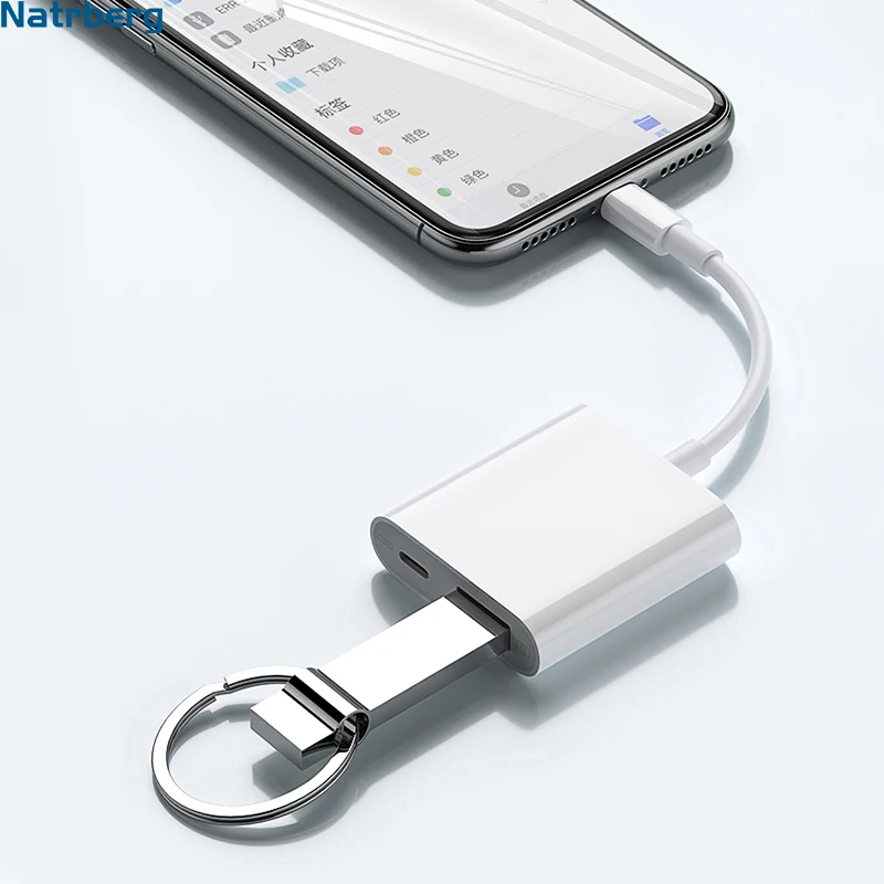 OTG адаптер для iPhone iPad 11 Pro X 8 USB камера адаптер с зарядным портом OTG кабель для USB флэш-накопитель кардридер Keyboad
