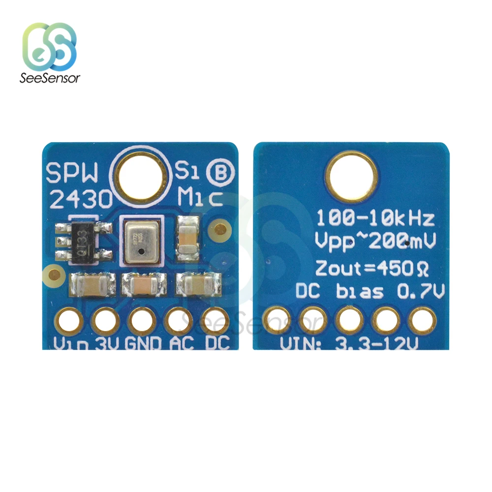 Кремниевый микрофон MEMS SPW2430 модуль датчика обнаружения звука широкий диапазон