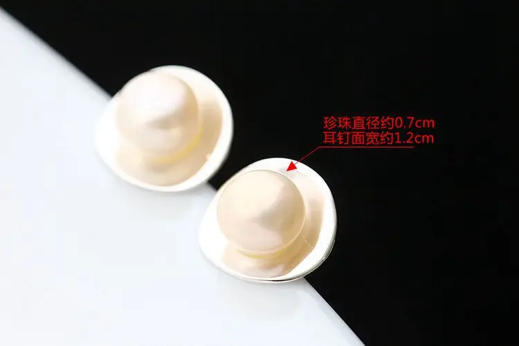 

National standard 925 sterling silver natural pearl Korean fashion hypoallergenic silver earrings