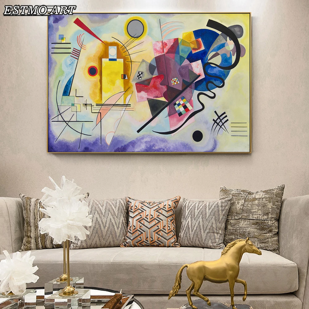 

Yellow Red Blue by Wassily Kandinsky Canvas Paintings On The Wall Famous Artwork Reproductions Canvas Art Print Wall Decoration