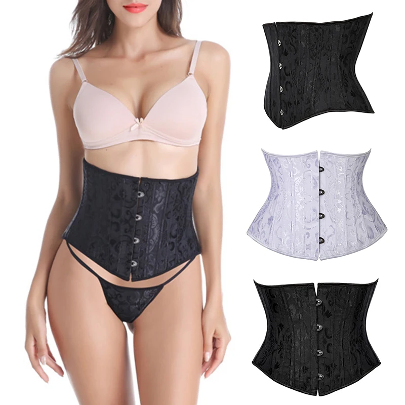 

Newly Women Waist Trainer 24 Steel Bones Adjustable Straps Mesh Body Shaper Corset DO99