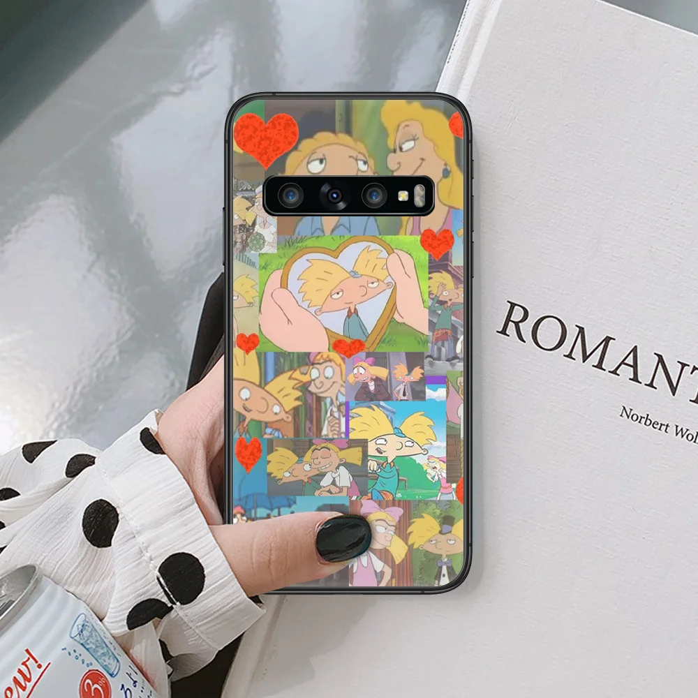 

Hey arnold Cartoon Phone Case For Samsung Galaxy Note S 8 9 10 20 Plus E Lite Uitra Black black Waterproof Pretty Hoesjes Tpu