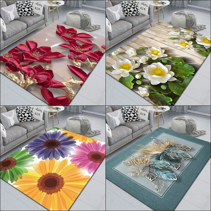 

New Pastoral Style Living Room Carpet Coffee Table Blanket Fresh Bedroom Bedside Blanket Room Study Cloakroom Leisure Mat