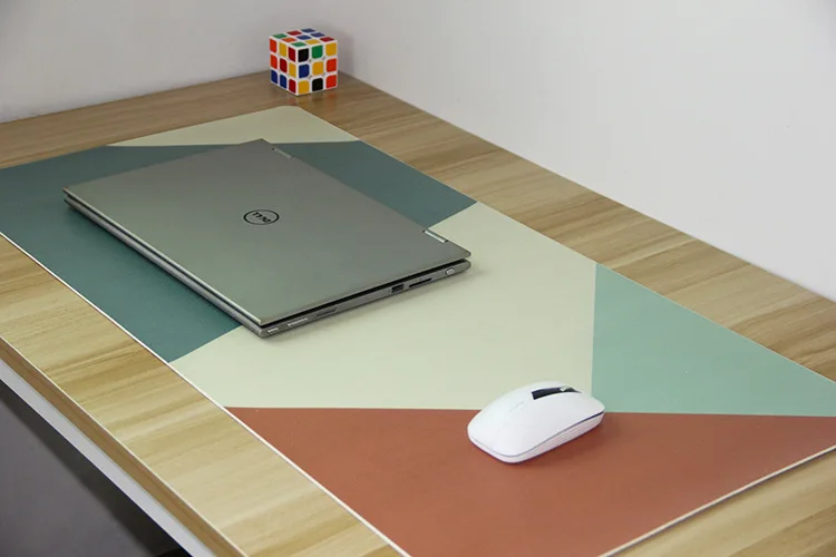 

PU Mouse pad 300*600mm 400*800mm 450*900mm Creative tangram PU+ anti-slip cloth Laptop desk mat keyboard pad