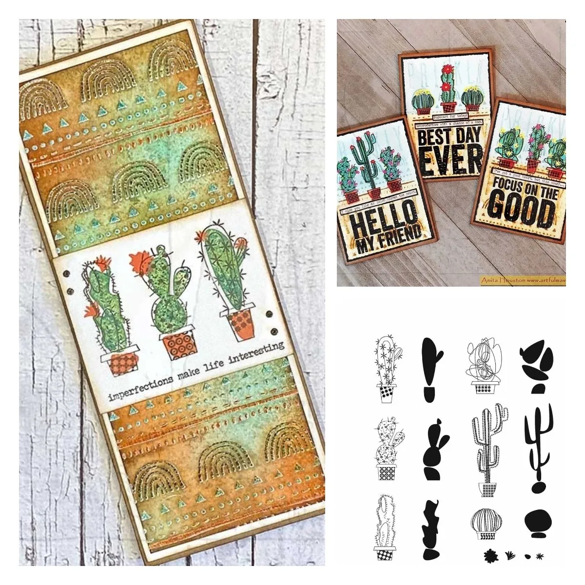 

Desert Series Cactus Set Metal Cutting Diary Dies and Stamp Stencils for Scrapbooking Stamps Embossing Mold Diy Paper Cards 2021