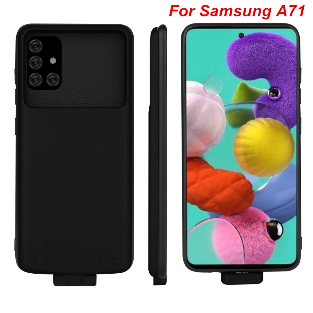 5000 мАч для Samsung Galaxy A71 чехол аккумулятора и внешний аккумулятор Smart зарядного