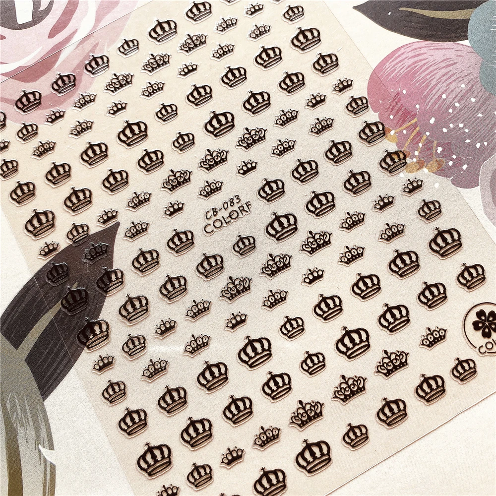 CB-083 корона Королевская Имперская 3D наклейка для ногтей Наклейка украшение