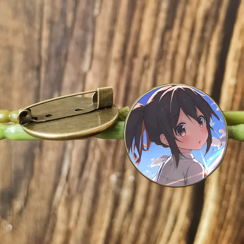FIMAODZ Kimi no Na wa ваше имя броши булавки для женщин мужчин Miyamizu Mitsuha Tachibana Аниме Фигурка