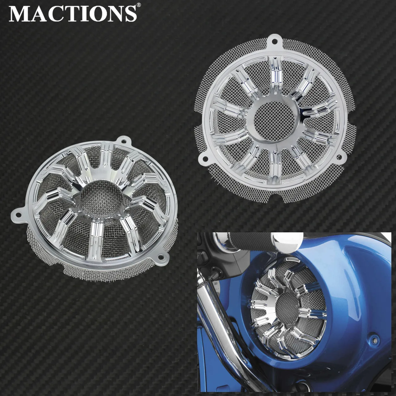 Мотоциклетные хромированные передние колонки гриль маски чехол для Harley Touring Street