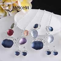 meicem 2021 hot fashion geometric round choker necklace for women charming chain necklaces on the neck girls christmas gifts