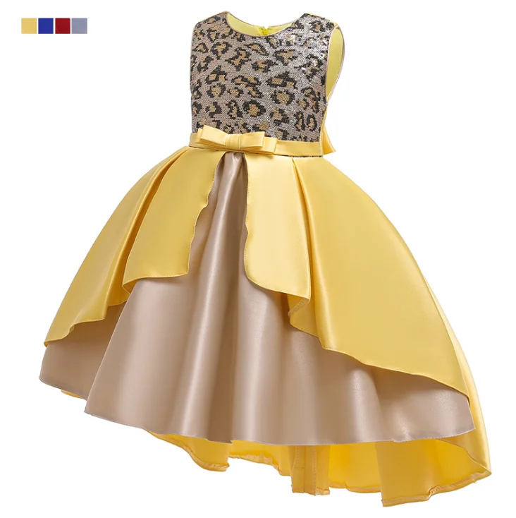 Платье для девочек со шлейфом нарядное платье принцессы на день рождения