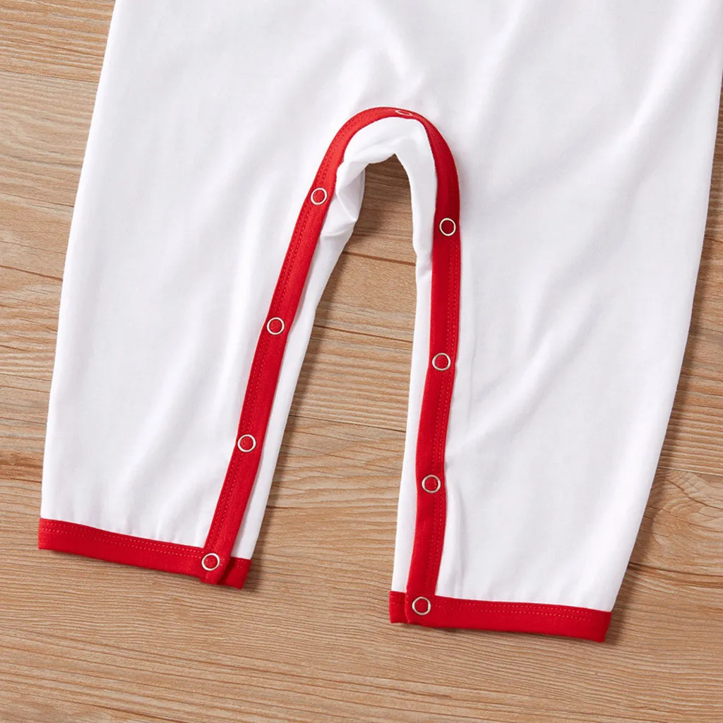 

TELOTUNY Infant Baby Boy Girl Christmas Santa Romper infant Striped Xmas Winter warm rompers Jumpsuit +Hat Costume Outfits ZO23