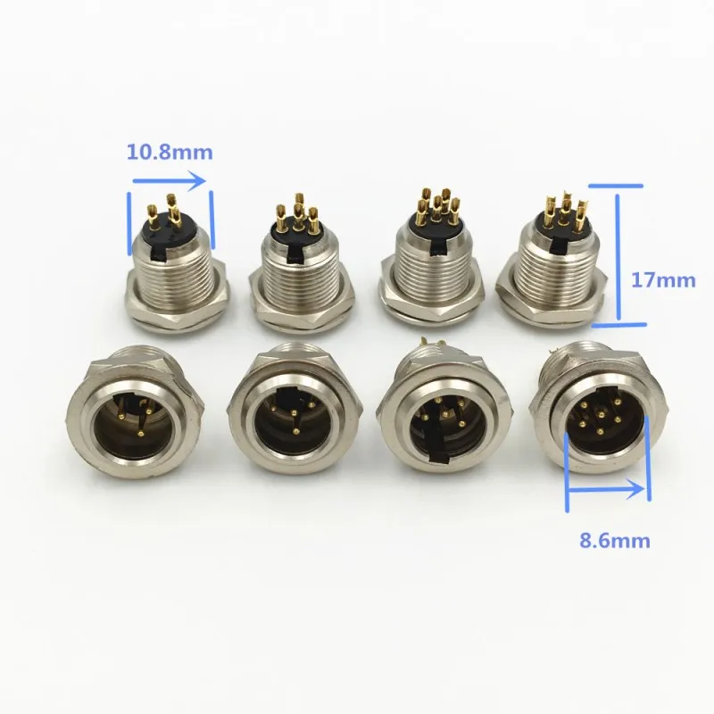50 комплектов штепсельная вилка Mini XLR 3 4 5 6 Pin Female + розетка маленький аудиоразъем