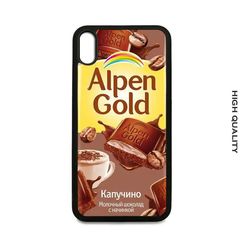 

Alpen Gold Chocolate Soft TPU Hard PC Mobile Phone Case For Samsung S9 S10 S20 Plus S21 S30 Ultra S7 S8 S10e Note 9 20 Cover