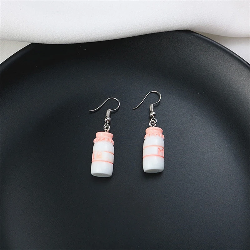 Висячие серьги в Корейском стиле Харадзюку с имитацией молочной бутылки