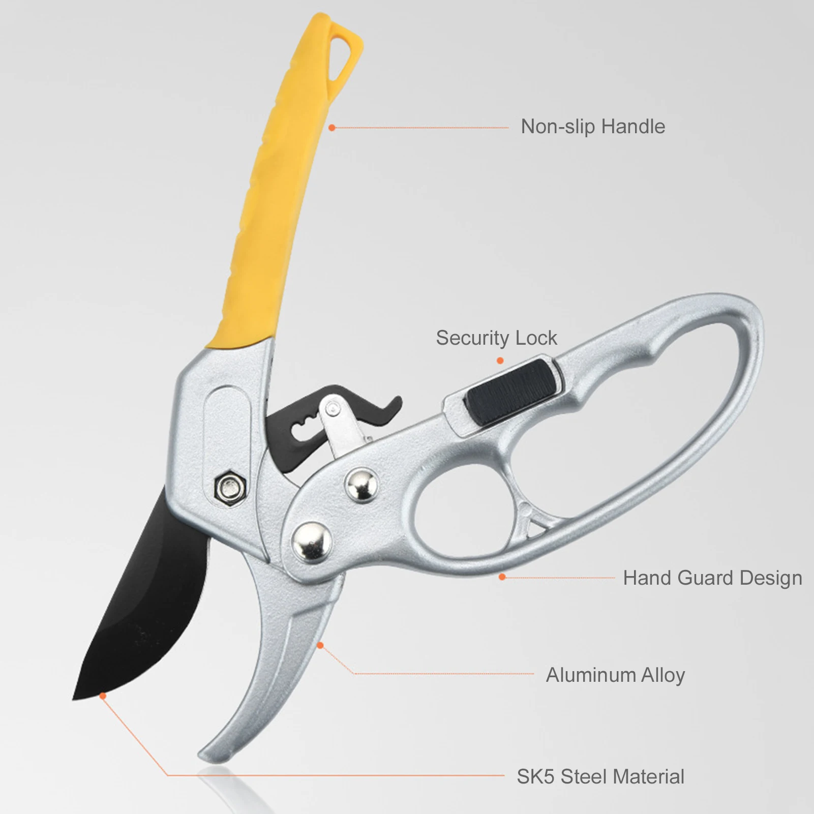 

Hand Pruner Secateurs Steel Blade Pruning Shears with Ergonomic Handles Gardening Pruning Scissors Bonsai Cutter Garden Scissors