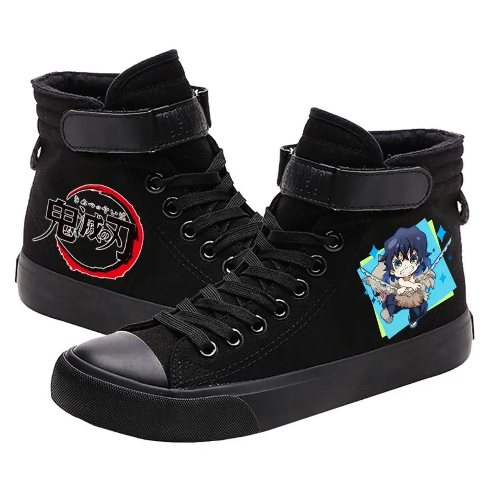 

Холщовые кроссовки с высоким верхом для студентов Kamado Tanjirou Kyoujurou Graffiti рассекающий демонов