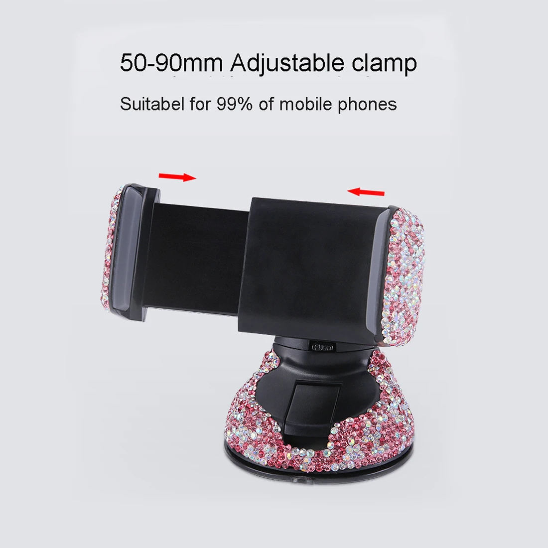 

360 Degree Crystal Rhinestones Car Phone Holder Car Dashboard Auto Windows and Air Vent Universal Car Mobile Phone Holder