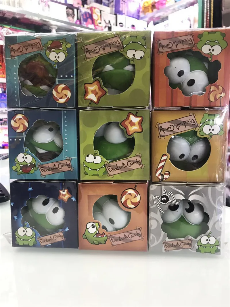 1 kikker виниловая Резина android spel pop snijkraad om nom candy verslindende monster speelgoed figuur baby bb geluid speelgoed